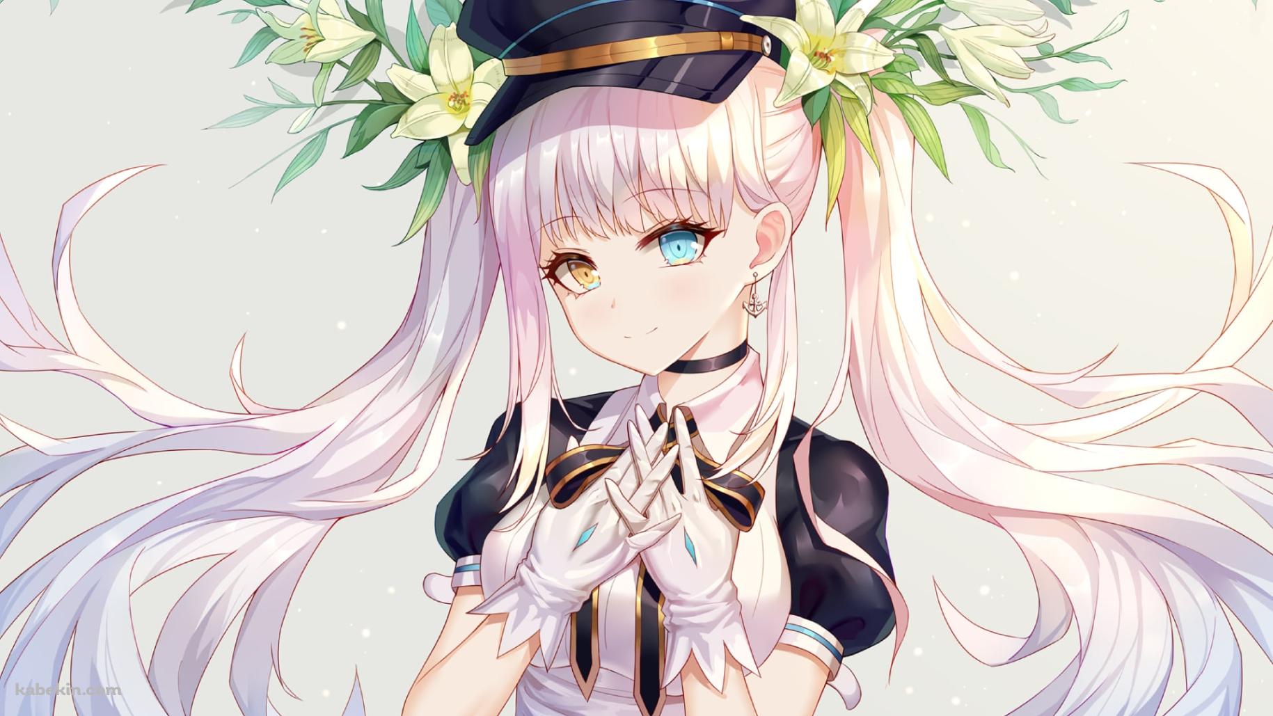 胸元で手を交わす神楽めあ / オッドアイ / バーチャルYouTuber / Vtuberの壁紙(1829px x 1029px) 高画質 PC・デスクトップ用