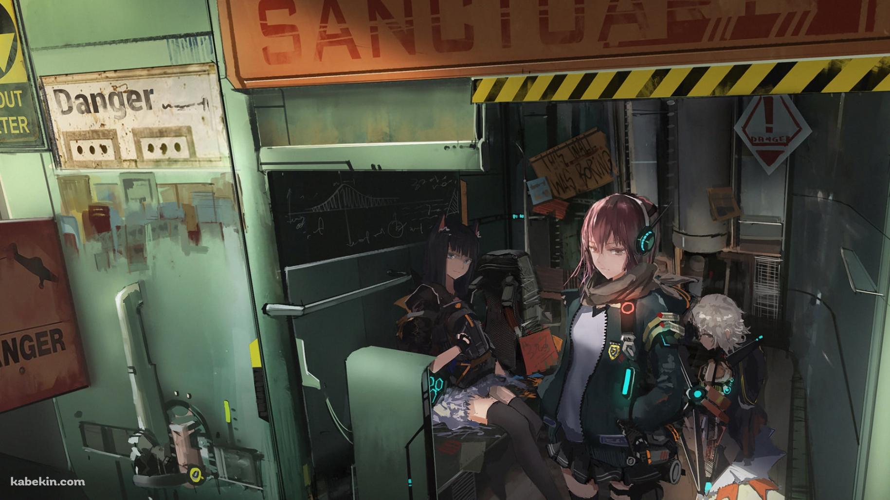 待機するサイバーな衣装の少女の壁紙(1829px x 1029px) 高画質 PC・デスクトップ用