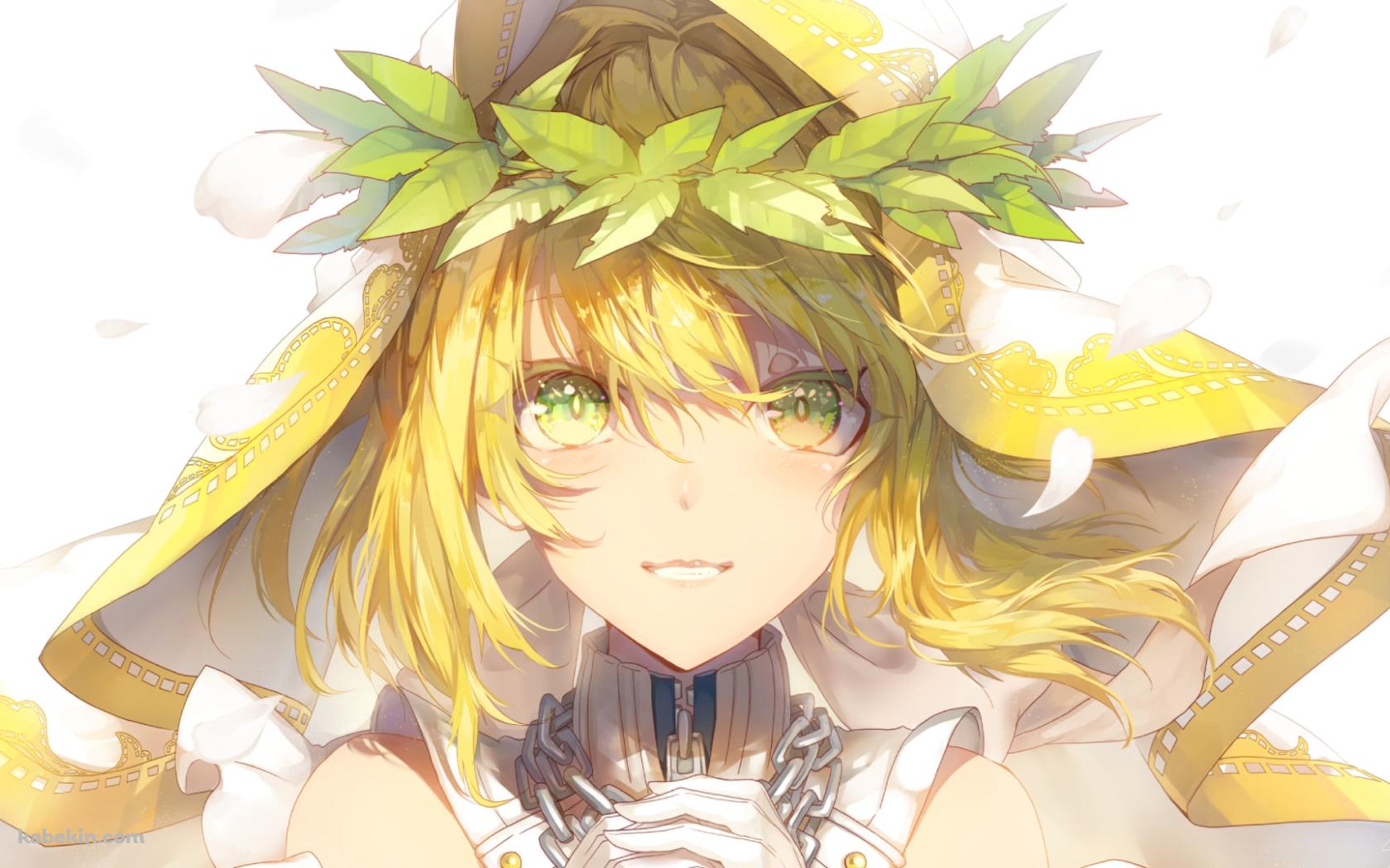 手を組み笑顔のセイバー・ブライド / フェイト/エクストラ CCCの壁紙(1680px x 1050px) 高画質 PC・デスクトップ用