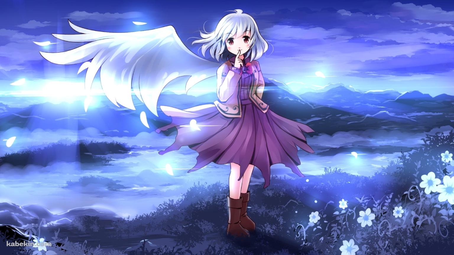口元に指をあてる稀神サグメ / 東方の壁紙(1536px x 864px) 高画質 PC・デスクトップ用