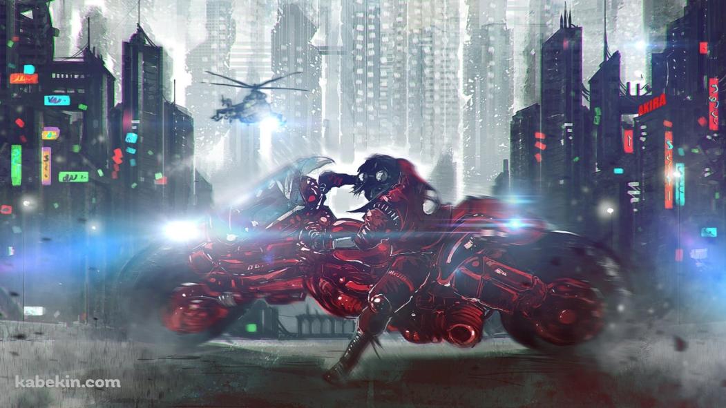 赤いバイクに乗ったかっこいい金田 正太郎 / アキラの壁紙(1051px x 591px) 高画質 PC・デスクトップ用