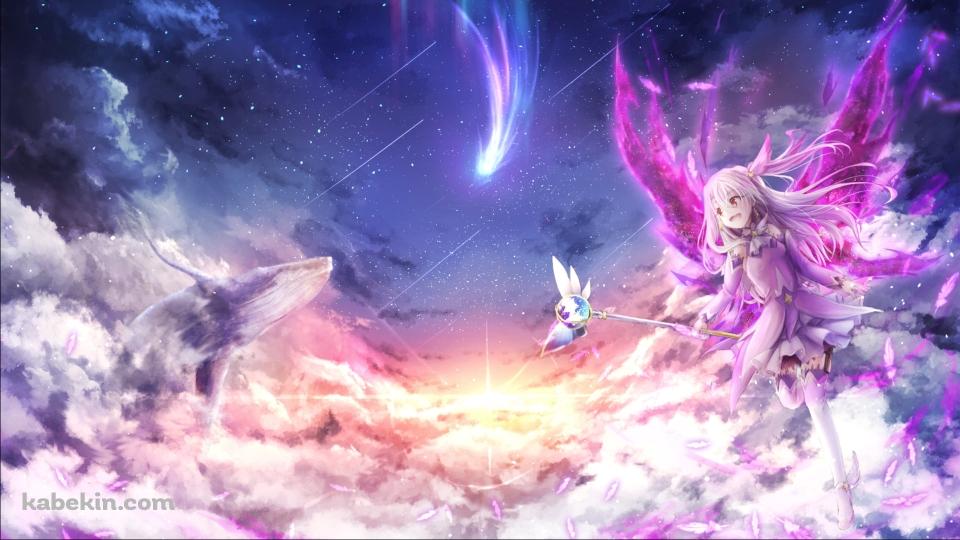 空飛ぶクジラとイリヤスフィール・フォン・アインツベルン / マジカルルビー / マジカルサファイア / プリズマ☆イリヤ / Fateの壁紙(960px x 540px) 高画質 PC・デスクトップ用