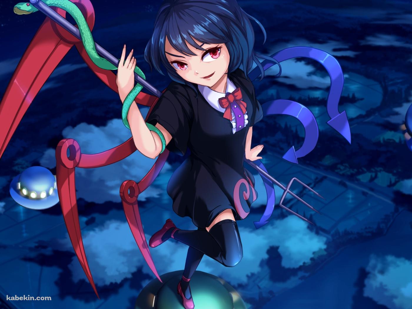 三つ又の鉾を持つ封獣ぬえ / 東方の壁紙(1400px x 1050px) 高画質 PC・デスクトップ用