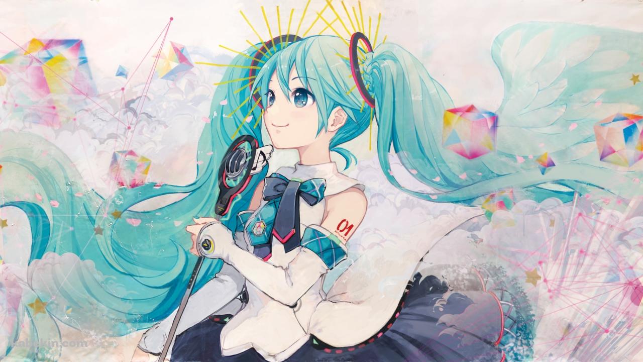 可愛い初音ミク / マジカルミライ / 金色の星 / ボカロ / ボーカロイドの壁紙(1280px x 720px) 高画質 PC・デスクトップ用