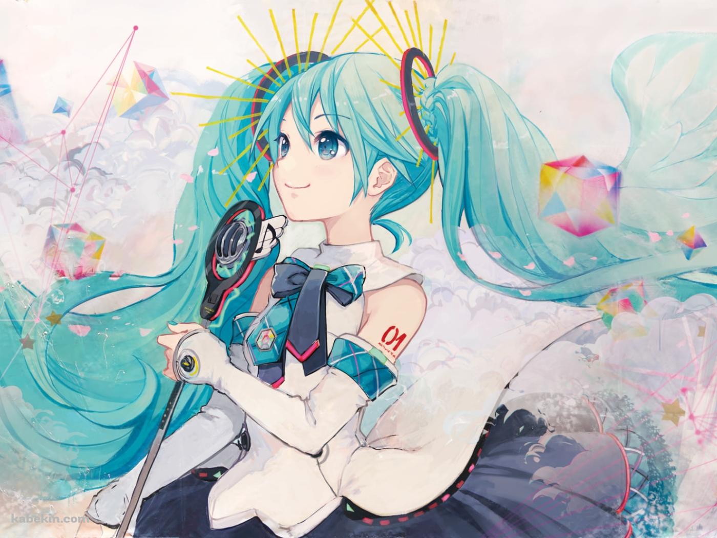 可愛い初音ミク / マジカルミライ / 金色の星 / ボカロ / ボーカロイドの壁紙(1400px x 1050px) 高画質 PC・デスクトップ用