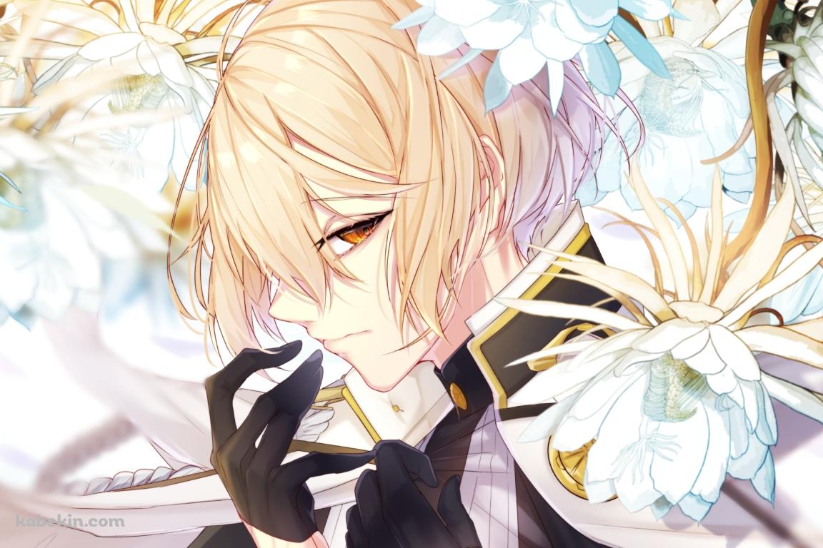 白い花とこちらをにらみつける髭切(ひげきり) / 刀剣乱舞の壁紙(1152px x 768px) 高画質 PC・デスクトップ用