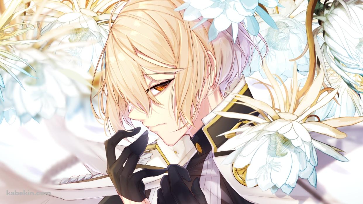 白い花とこちらをにらみつける髭切(ひげきり) / 刀剣乱舞の壁紙(1242px x 698px) 高画質 PC・デスクトップ用
