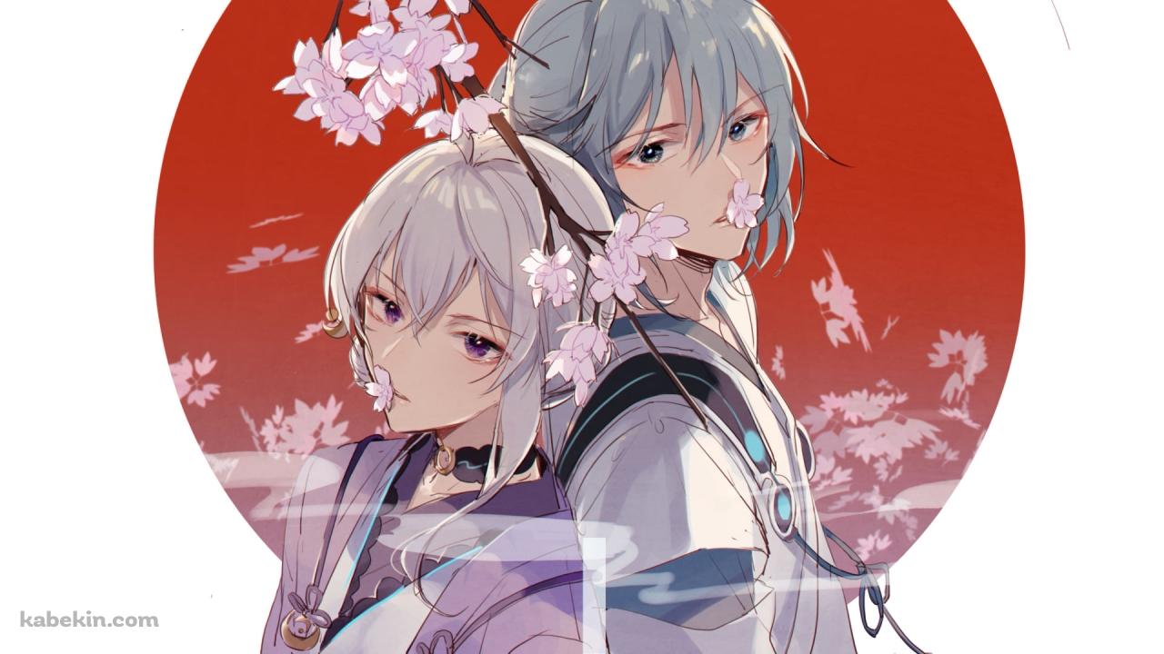 逢坂壮五 / 四葉 環 / ピンクの桜 / アイドリッシュセブンの壁紙(1280px x 720px) 高画質 PC・デスクトップ用