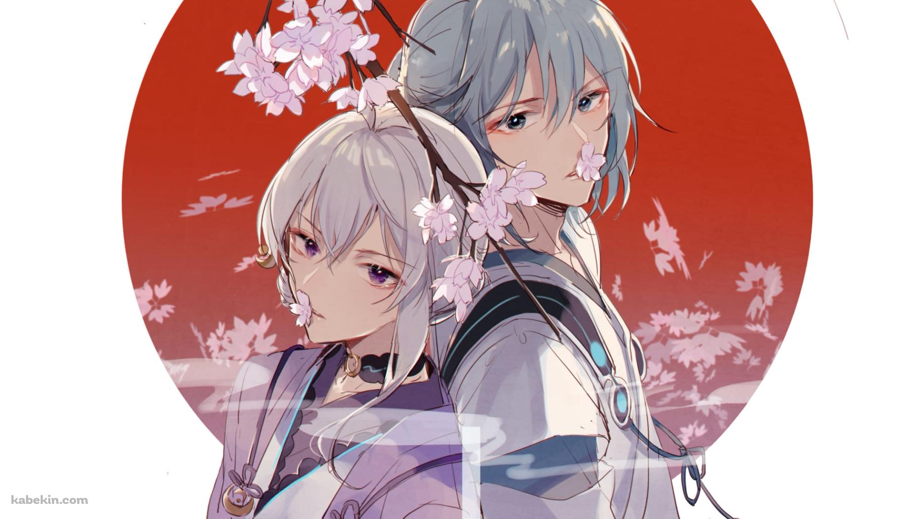 逢坂壮五 / 四葉 環 / ピンクの桜 / アイドリッシュセブンの壁紙(1829px x 1029px) 高画質 PC・デスクトップ用