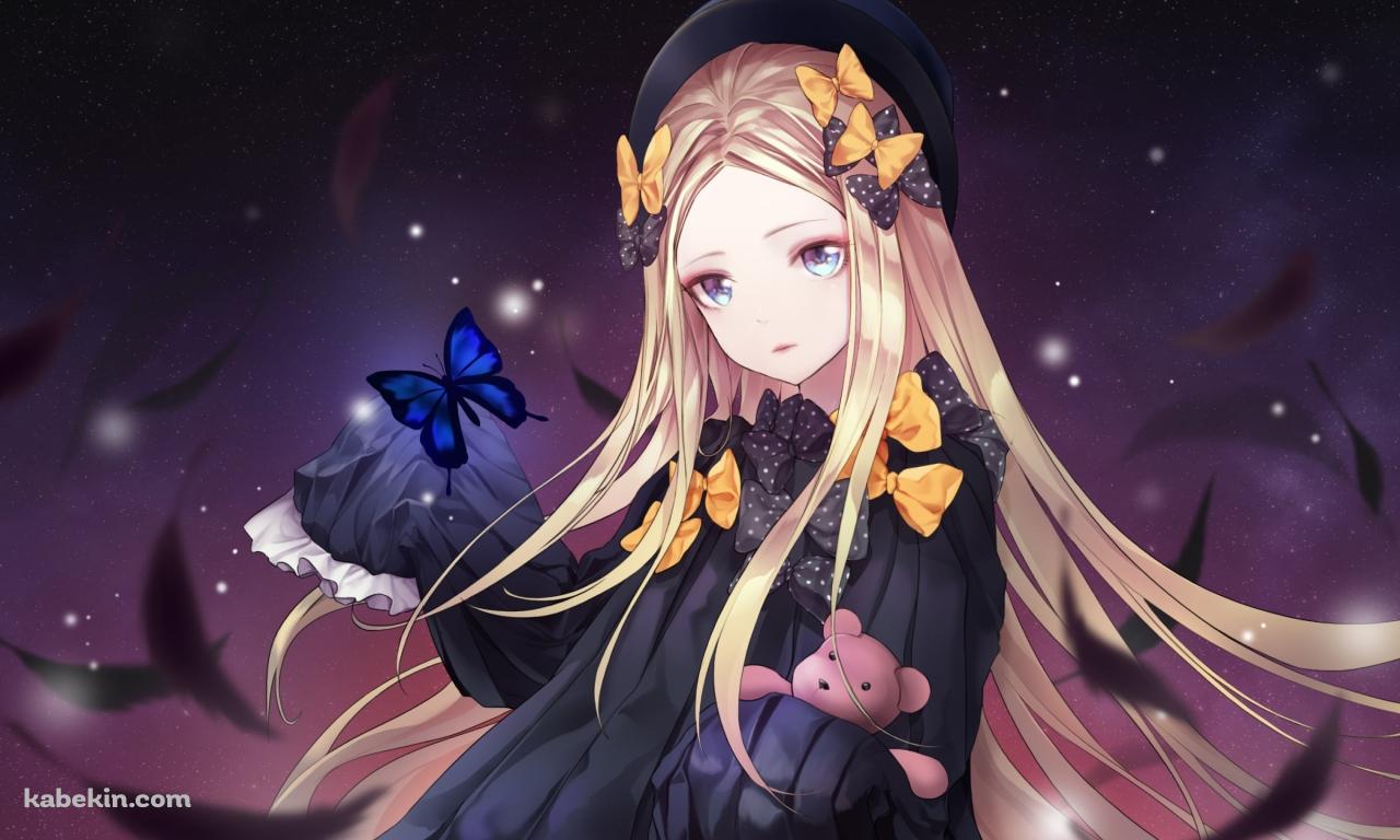 綺麗な青い蝶とアビゲイル・ウィリアムズ / 雪 / Fateの壁紙(1280px x 768px) 高画質 PC・デスクトップ用