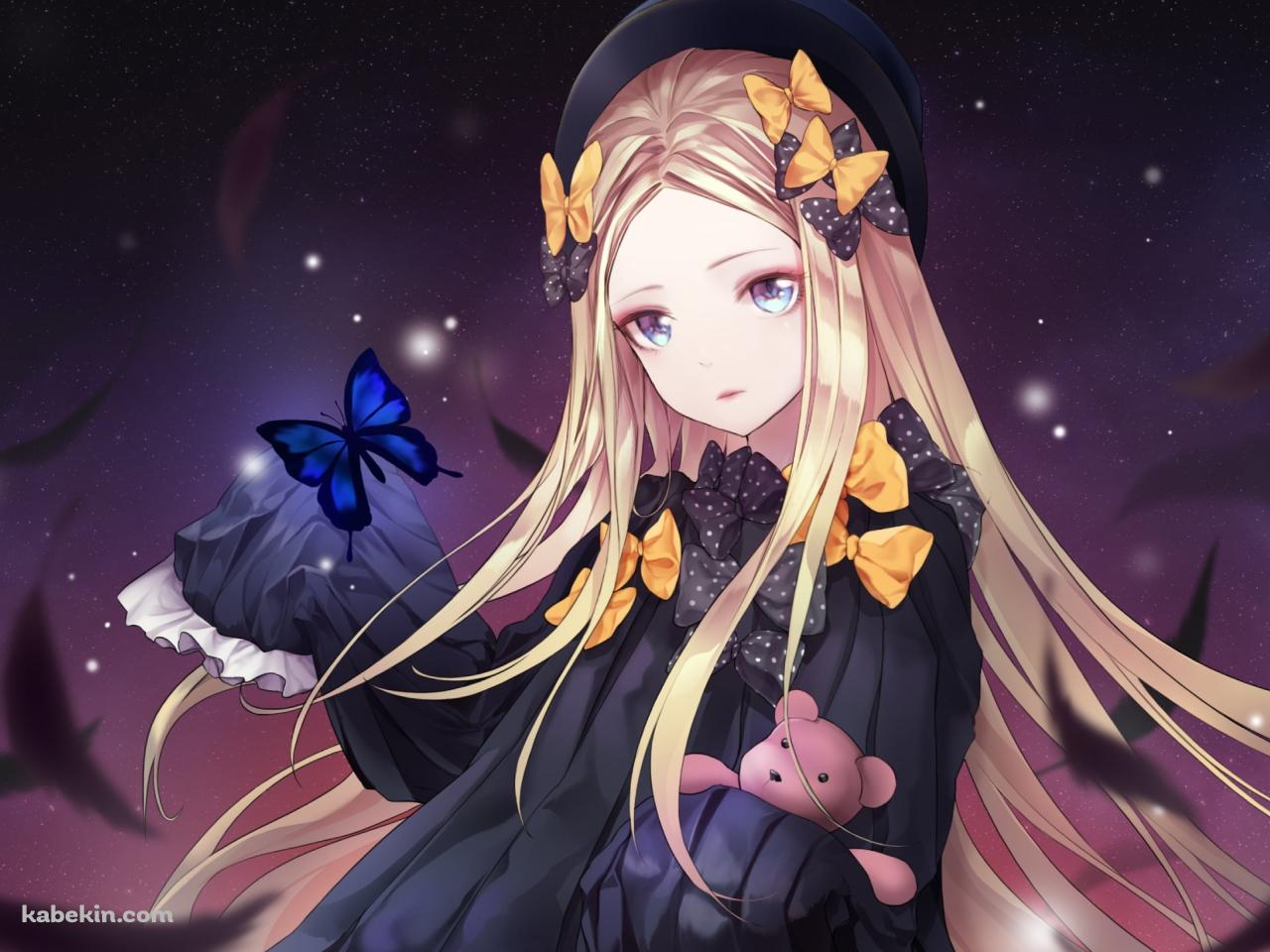 綺麗な青い蝶とアビゲイル・ウィリアムズ / 雪 / Fateの壁紙(1280px x 960px) 高画質 PC・デスクトップ用