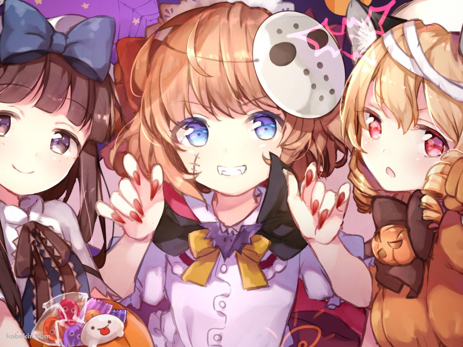 ハロウィンコスのスターサファイア、ルナチャイルド、サニーミルク / 東方の壁紙(1600px x 1200px) 高画質 PC・デスクトップ用