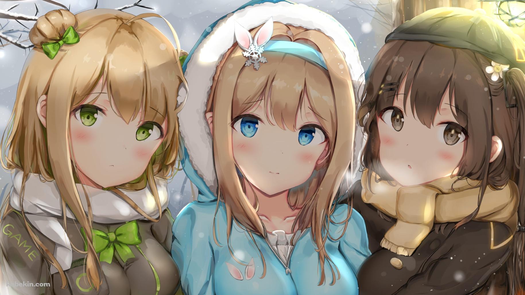 並んでこちらを見るスオミ / Am RFB / K2 / ドルフロ / ドールズフロントラインの壁紙(1829px x 1029px) 高画質 PC・デスクトップ用