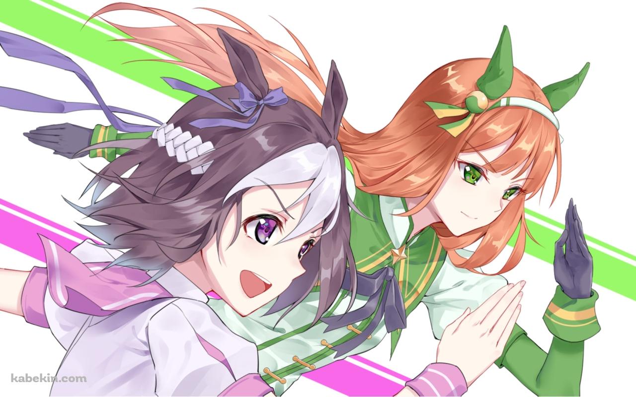 並走するサイレンススズカとスペシャルウィーク / ウマ娘プリティーダービーの壁紙(1280px x 800px) 高画質 PC・デスクトップ用