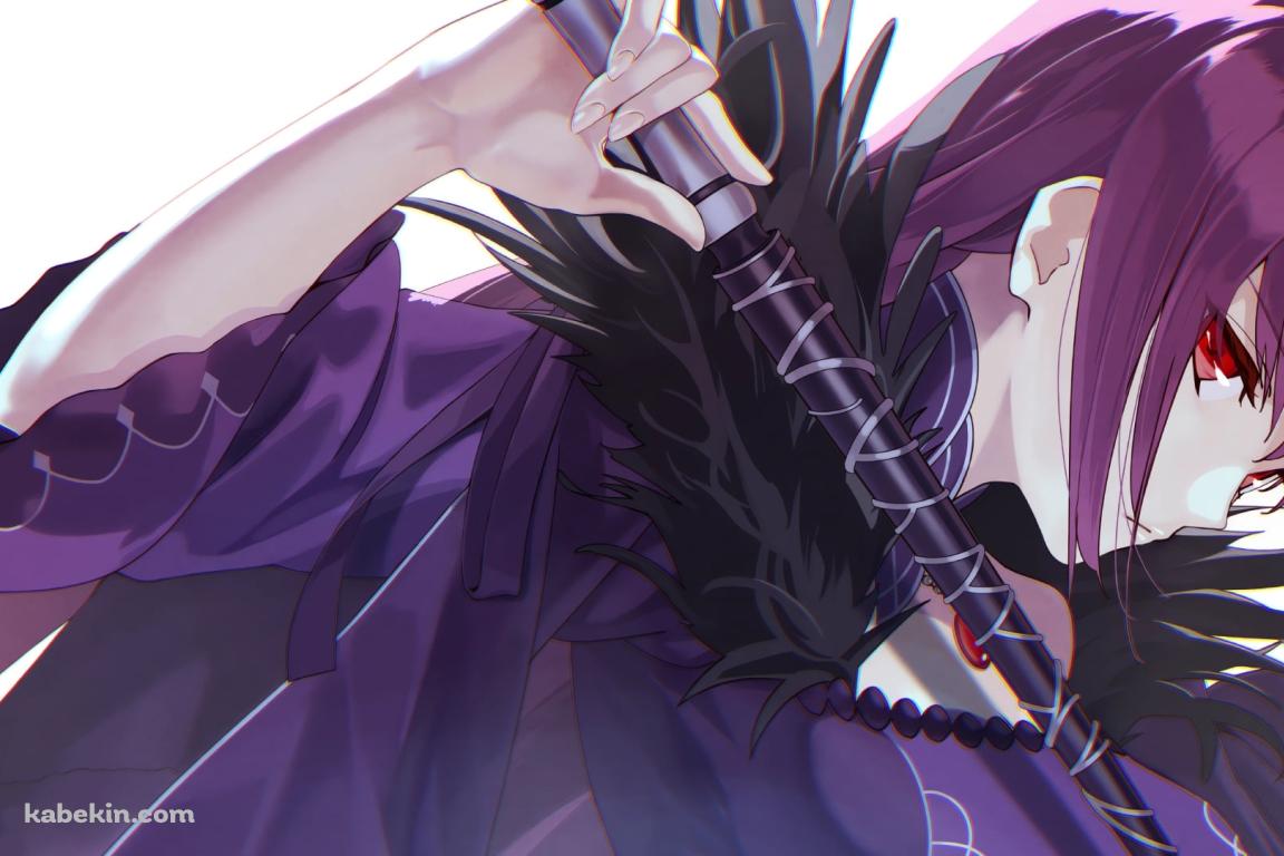 ムチを持ちこちらを見つめる赤い瞳のスカサハ=スカディ / Fate/grand orderの壁紙(1152px x 768px) 高画質 PC・デスクトップ用