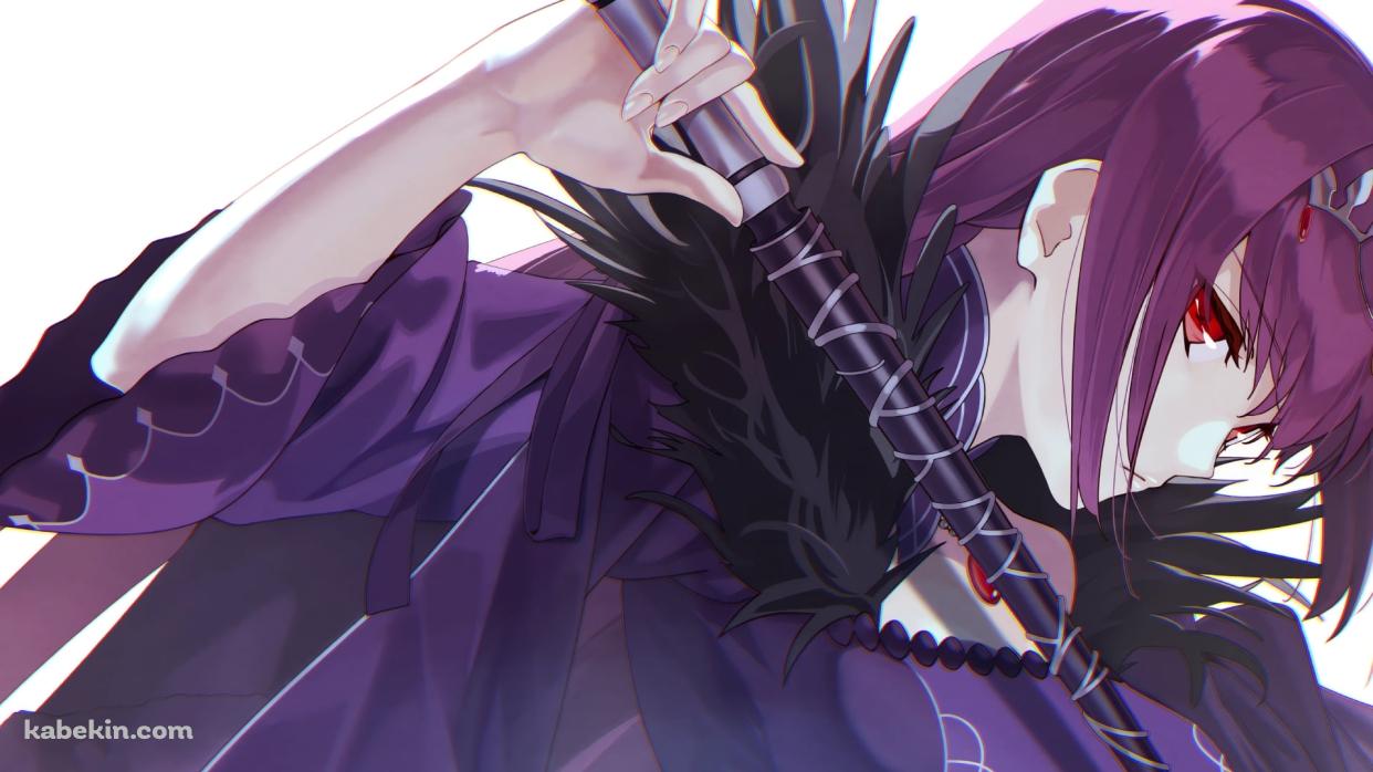 ムチを持ちこちらを見つめる赤い瞳のスカサハ=スカディ / Fate/grand orderの壁紙(1242px x 698px) 高画質 PC・デスクトップ用