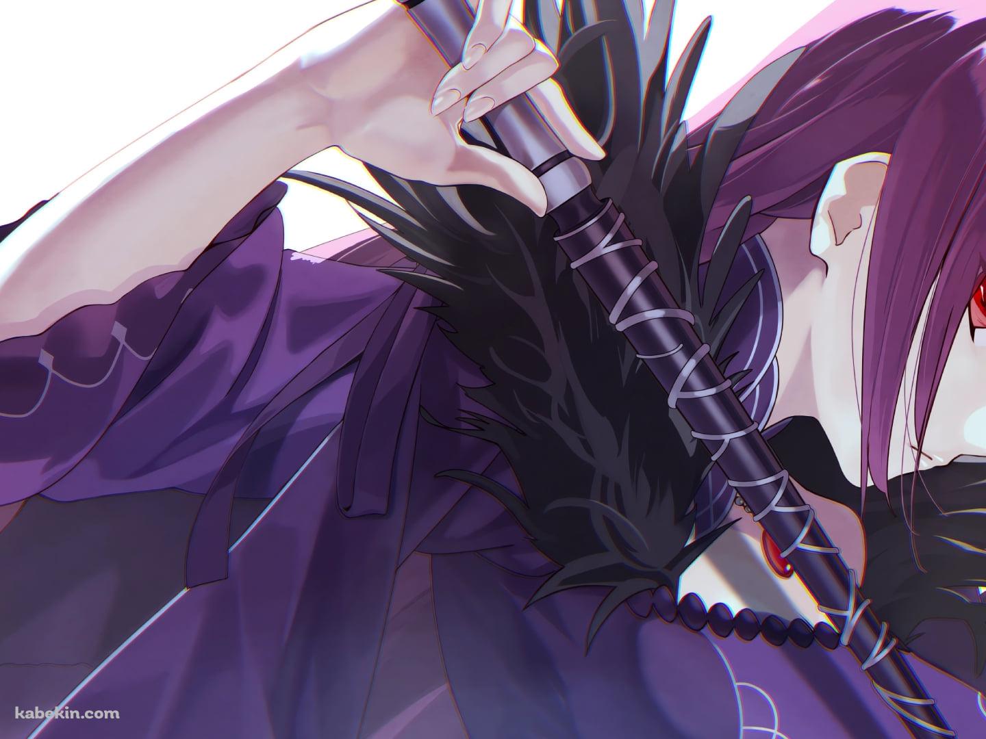 ムチを持ちこちらを見つめる赤い瞳のスカサハ=スカディ / Fate/grand orderの壁紙(1440px x 1080px) 高画質 PC・デスクトップ用