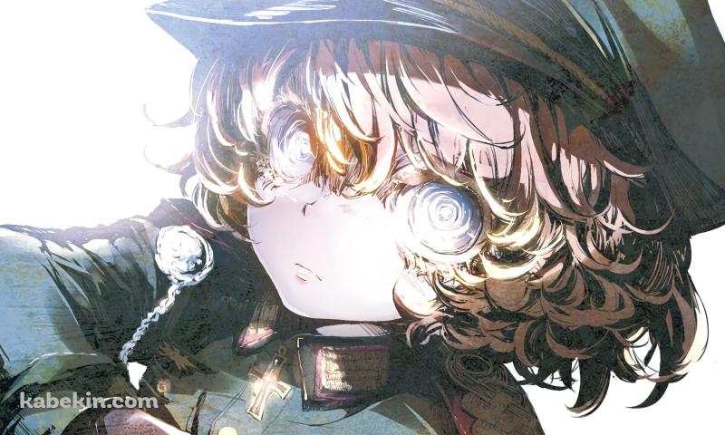 目を見開くターニャ・デグレチャフの壁紙(800px x 480px) 高画質 PC・デスクトップ用