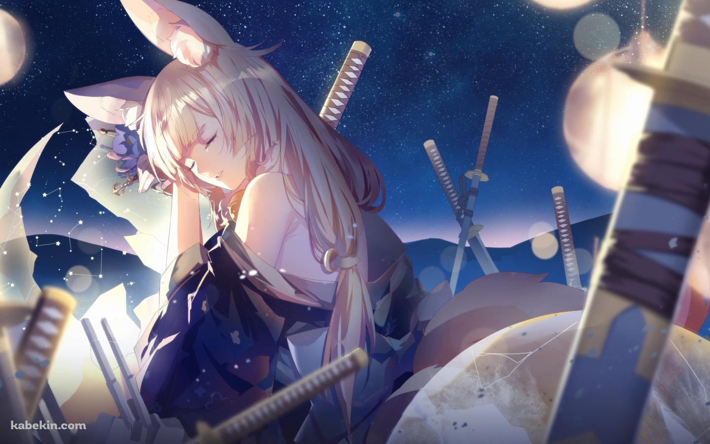 無数の剣とプラネタリウムにもたれる新月 / アズールレーンの壁紙(1440px x 900px) 高画質 PC・デスクトップ用