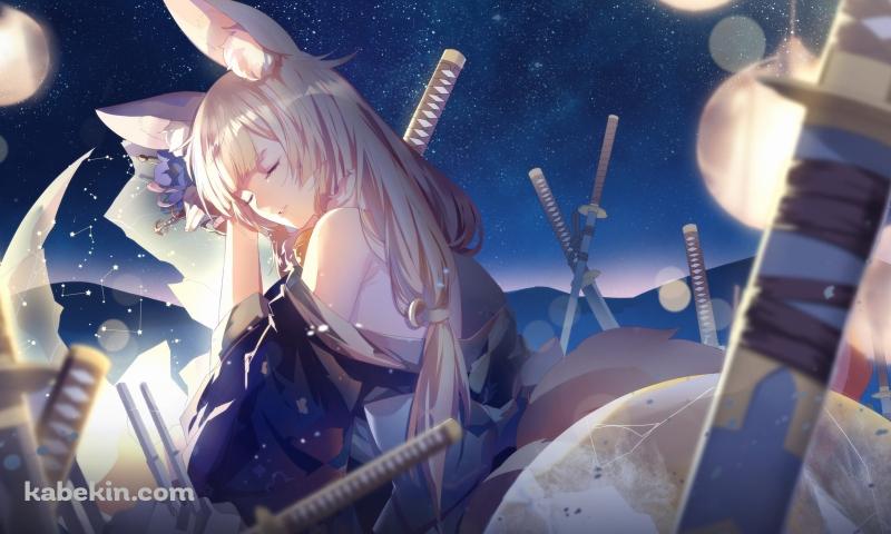 無数の剣とプラネタリウムにもたれる新月 / アズールレーンの壁紙(800px x 480px) 高画質 PC・デスクトップ用