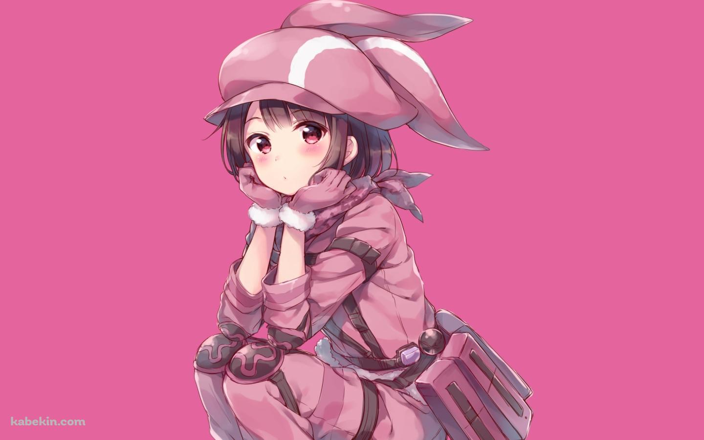 しゃがんでこちらを見つめる可愛いレン / ガンゲイル・オンラインの壁紙(1440px x 900px) 高画質 PC・デスクトップ用