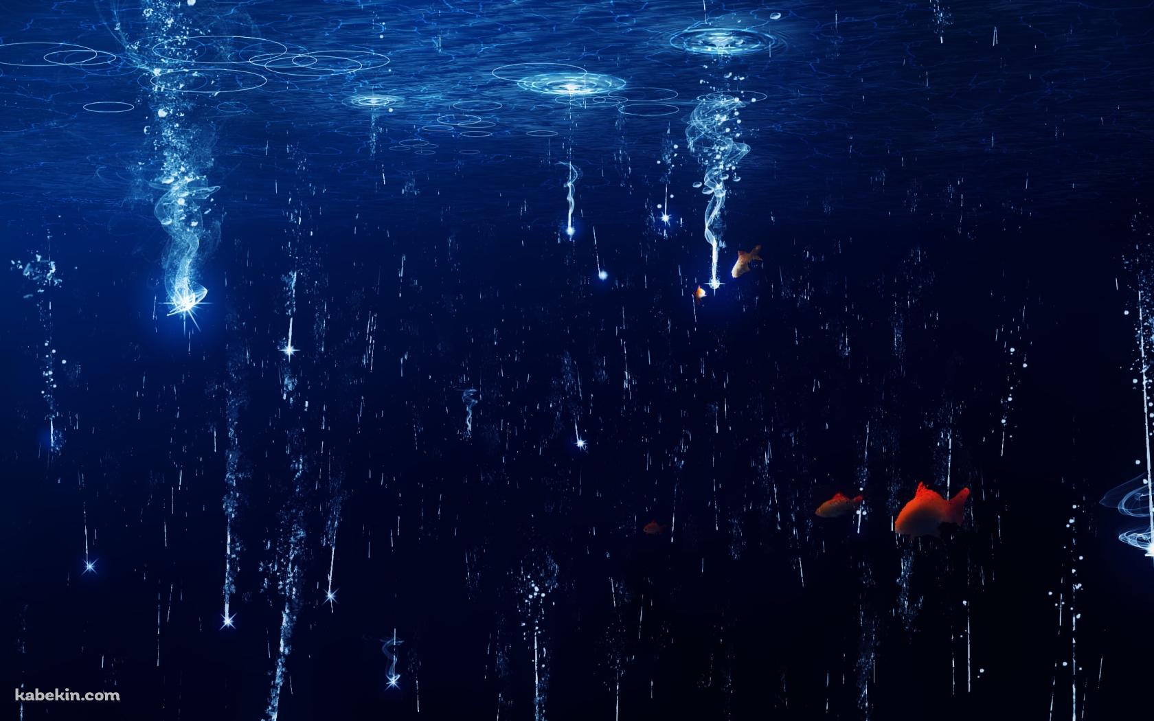 水面に落ちる光と赤い魚の壁紙(1680px x 1050px) 高画質 PC・デスクトップ用