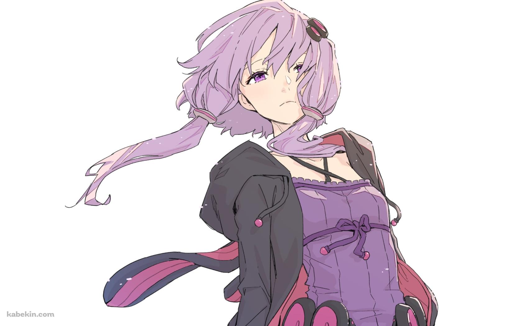 髪をなびかせ遠くを見る結月ゆかり / ボイスロイドの壁紙(1680px x 1050px) 高画質 PC・デスクトップ用