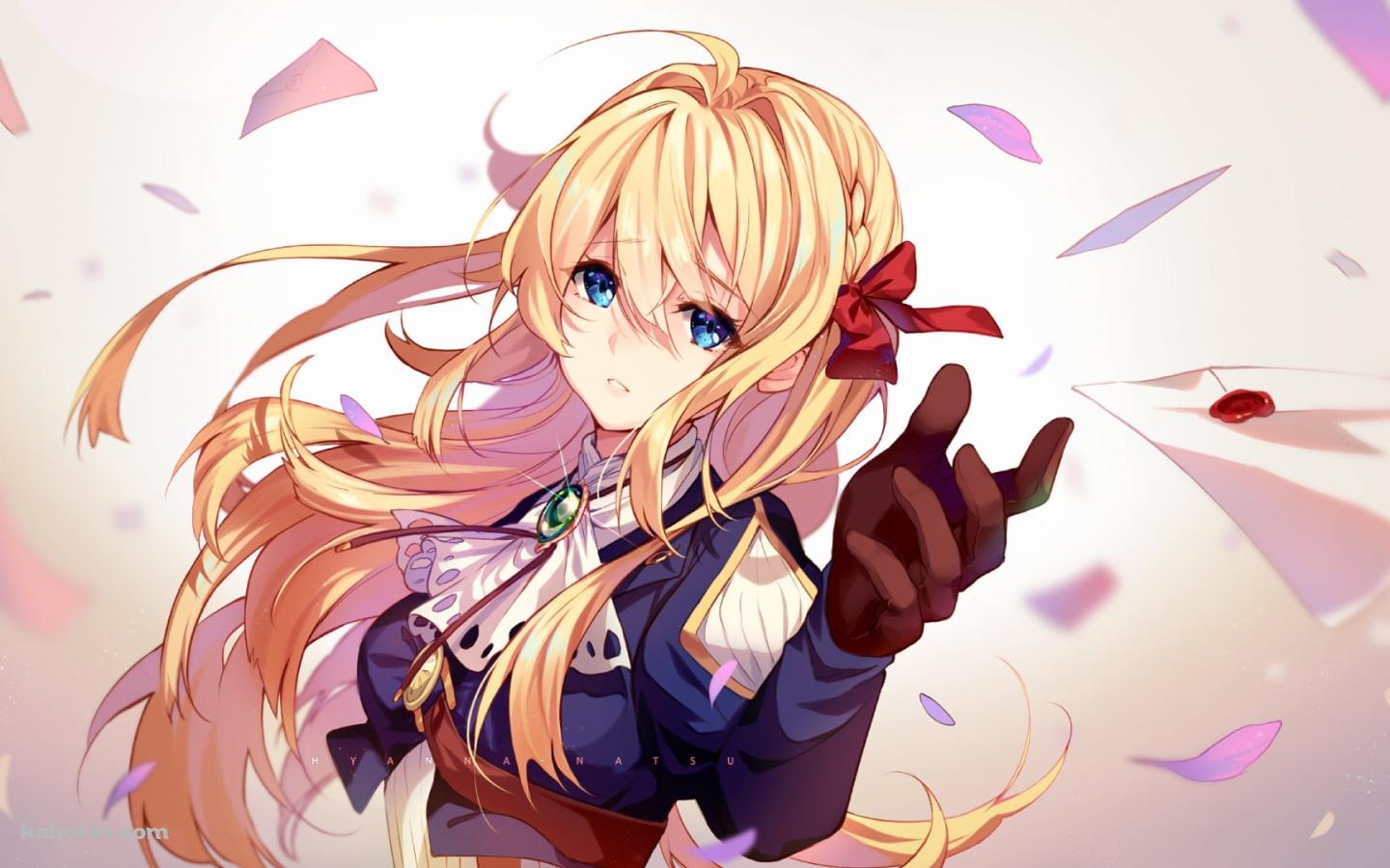手紙を宙に投げるヴァイオレット・エヴァーガーデンの壁紙(1440px x 900px) 高画質 PC・デスクトップ用