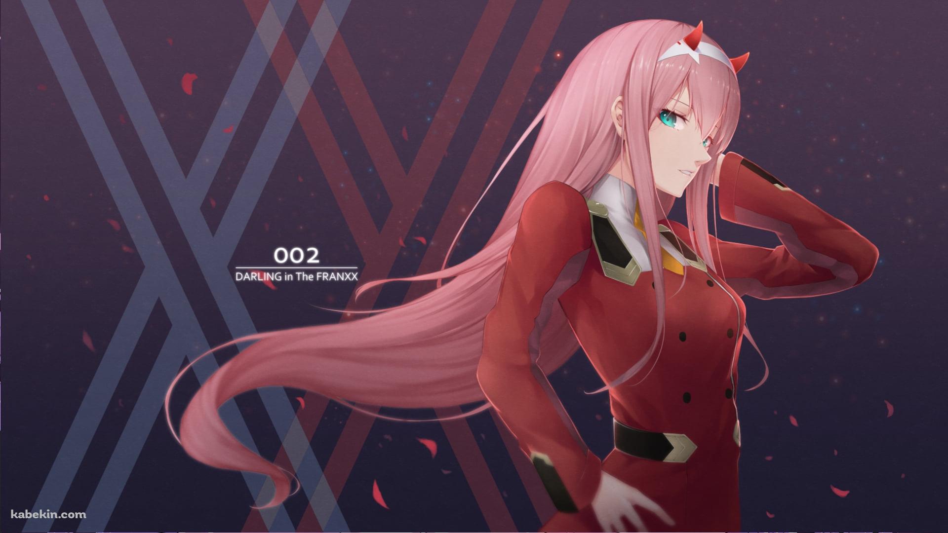 横目でこちらを見つめるゼロツー / 緑の瞳 / ダーリン・イン・ザ・フランキスの壁紙(1920px x 1080px) 高画質 PC・デスクトップ用