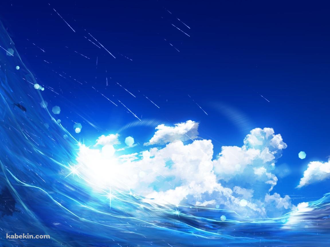 煌めく海面 / 波 / 青空 / 晴天 / 夏の壁紙(1152px x 864px) 高画質 PC・デスクトップ用