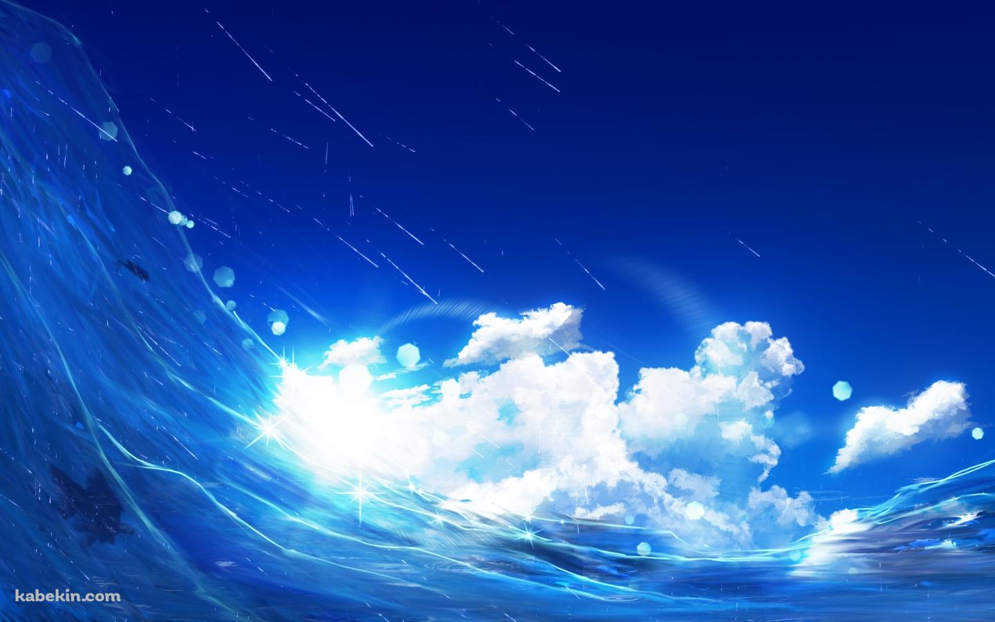 煌めく海面 / 波 / 青空 / 晴天 / 夏の壁紙(1440px x 900px) 高画質 PC・デスクトップ用