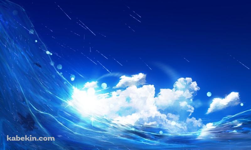 煌めく海面 / 波 / 青空 / 晴天 / 夏の壁紙(800px x 480px) 高画質 PC・デスクトップ用