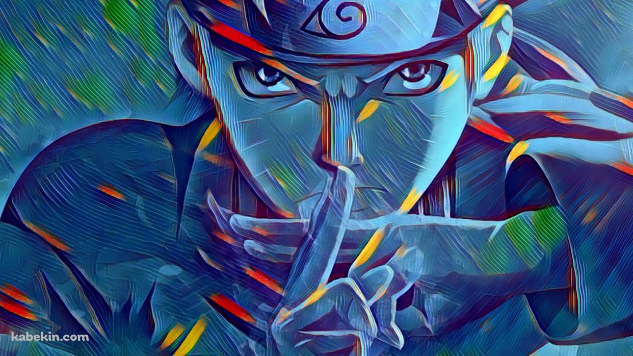 印を結ぶうずまきナルト / NARUTO / エンボス加工の壁紙(1242px x 698px) 高画質 PC・デスクトップ用