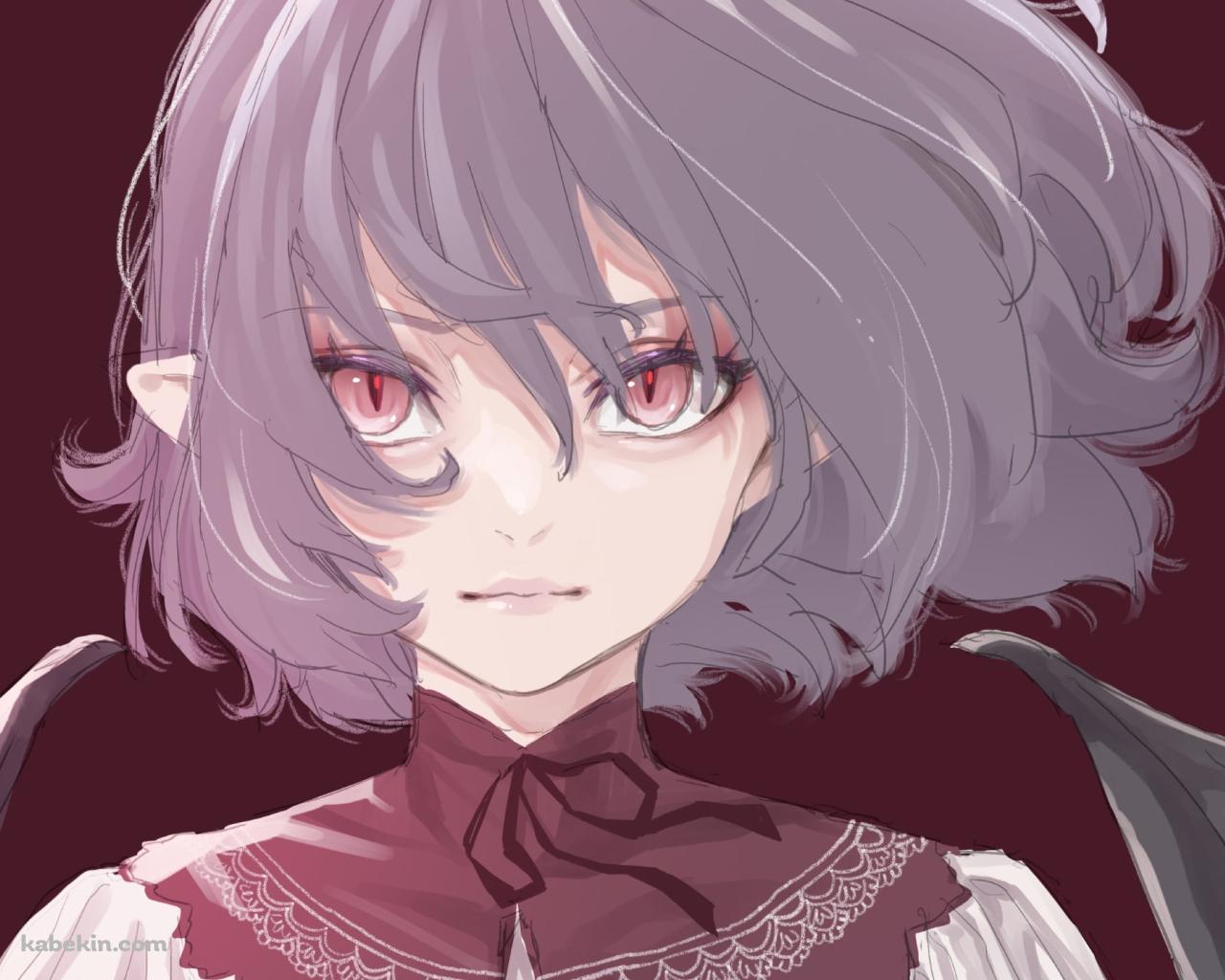コウモリの翼が生えたレミリア・スカーレット / 東方の壁紙(1280px x 1024px) 高画質 PC・デスクトップ用