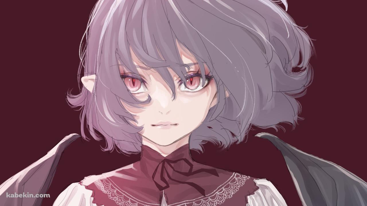 コウモリの翼が生えたレミリア・スカーレット / 東方の壁紙(1280px x 720px) 高画質 PC・デスクトップ用