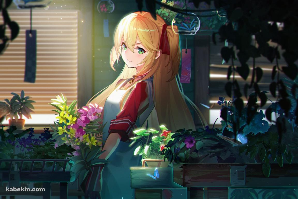 花屋で働くアドミラル・ヒッパー / 重巡洋艦 / アズールレーンの壁紙(1152px x 768px) 高画質 PC・デスクトップ用