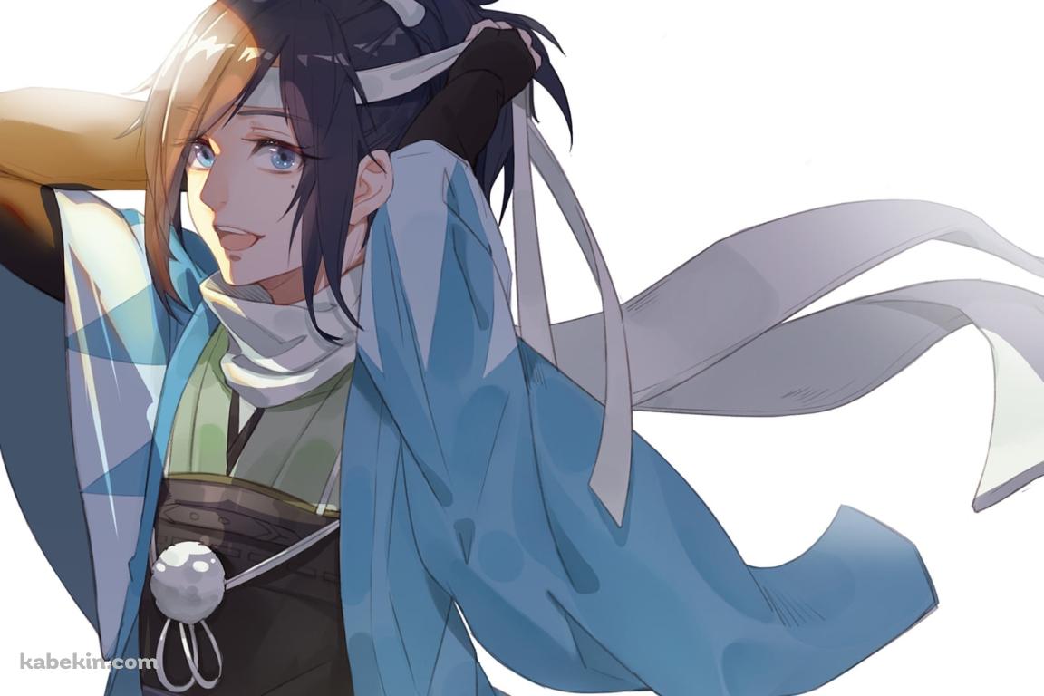 笑顔で鉢巻きを巻く大和守安定（やまとのかみやすさだ） / 刀剣乱舞の壁紙(1152px x 768px) 高画質 PC・デスクトップ用