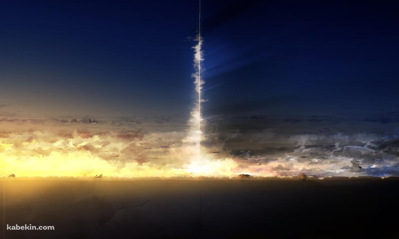 大地に振り注ぐ光りの柱の壁紙(1280px x 768px) 高画質 PC・デスクトップ用