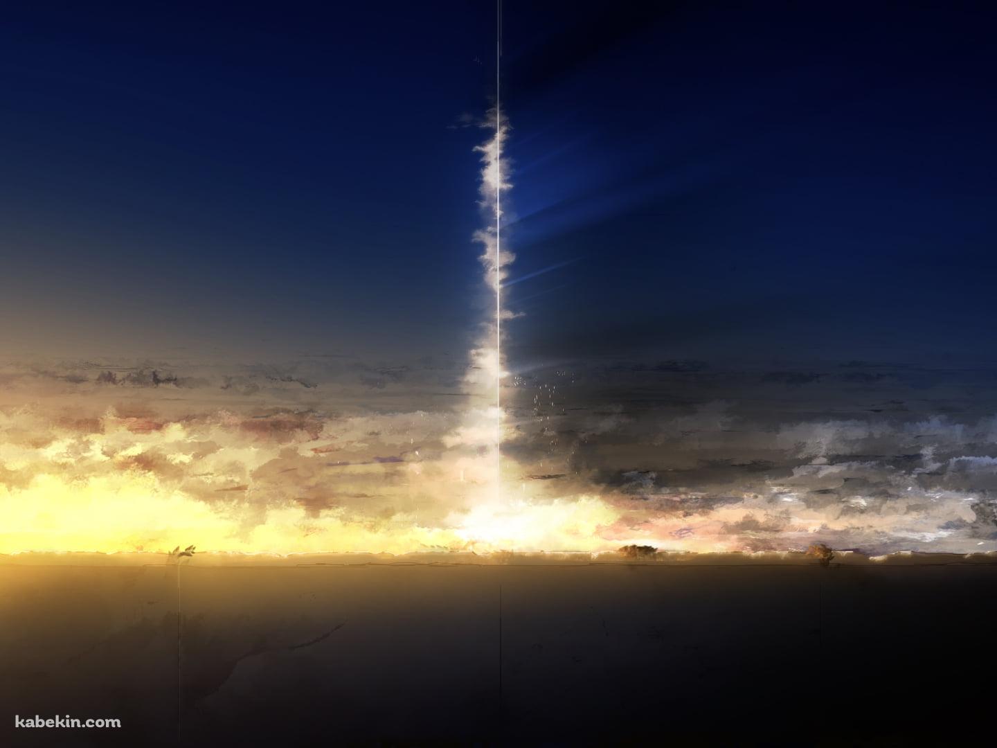 大地に振り注ぐ光りの柱の壁紙(1440px x 1080px) 高画質 PC・デスクトップ用