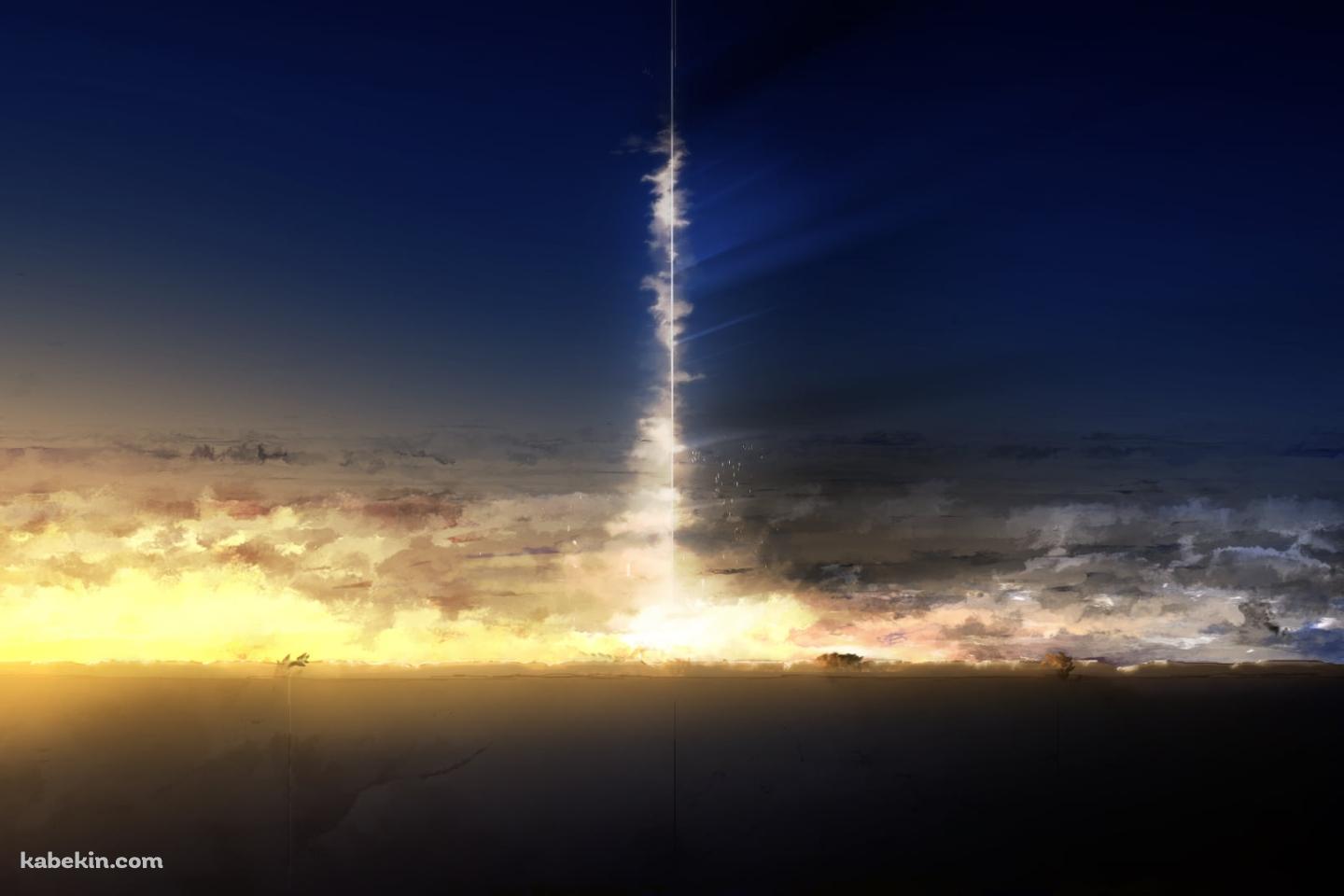 大地に振り注ぐ光りの柱の壁紙(1440px x 960px) 高画質 PC・デスクトップ用