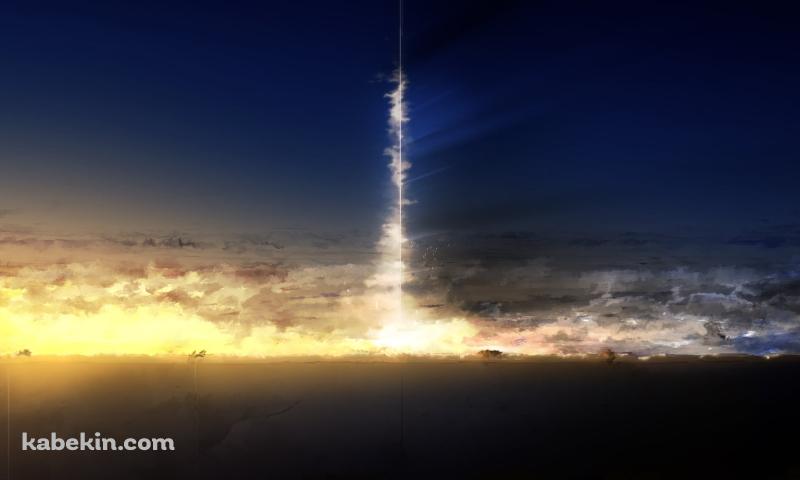 大地に振り注ぐ光りの柱の壁紙(800px x 480px) 高画質 PC・デスクトップ用