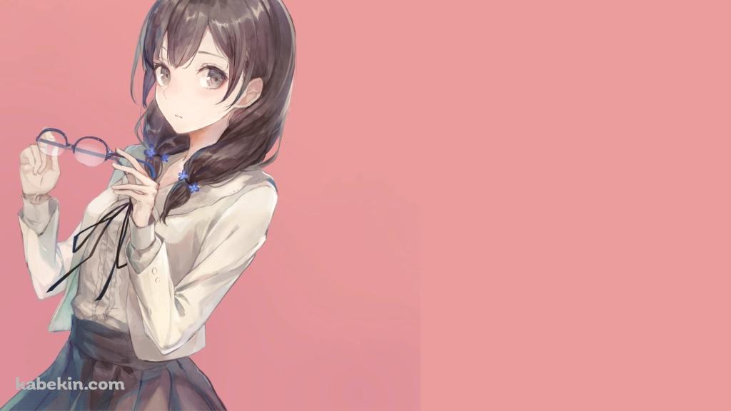 眼鏡を持つ可愛い花菱立花 / FLOWERSの壁紙(1024px x 576px) 高画質 PC・デスクトップ用