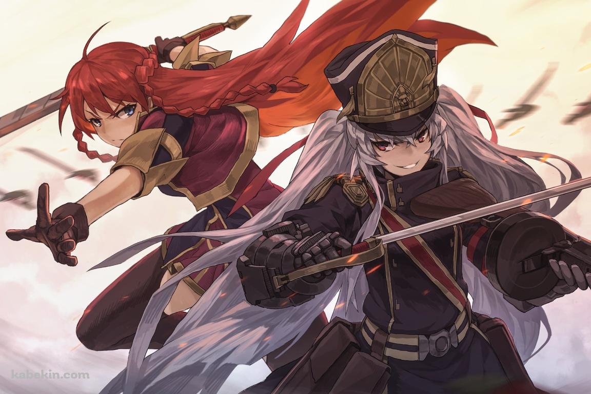 セレジア・ユピティリアとアルタイル / 軍服の姫君の壁紙(1152px x 768px) 高画質 PC・デスクトップ用