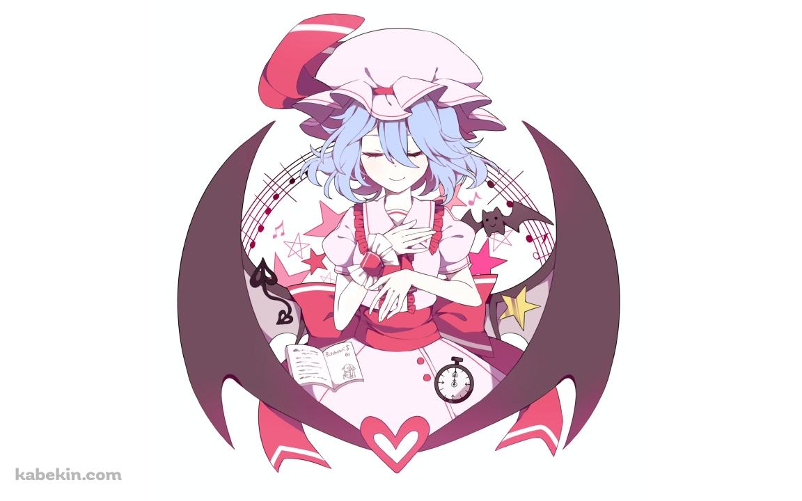 目をつぶる可愛いレミリア・スカーレット / 東方の壁紙(1152px x 720px) 高画質 PC・デスクトップ用