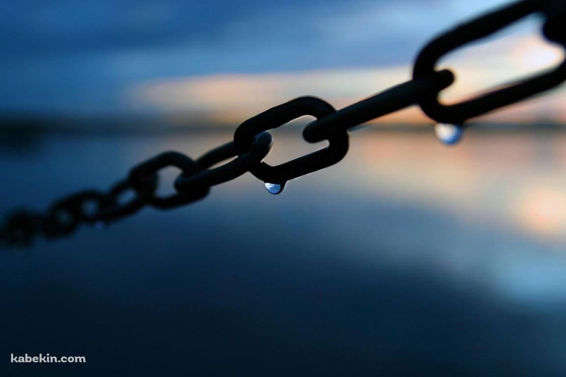 水滴のついた鎖の壁紙(1152px x 768px) 高画質 PC・デスクトップ用