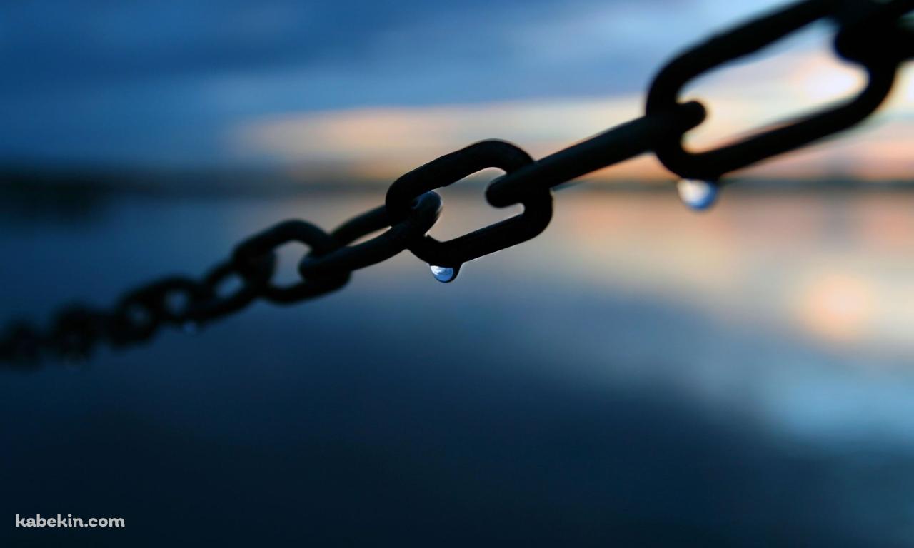 水滴のついた鎖の壁紙(1280px x 768px) 高画質 PC・デスクトップ用