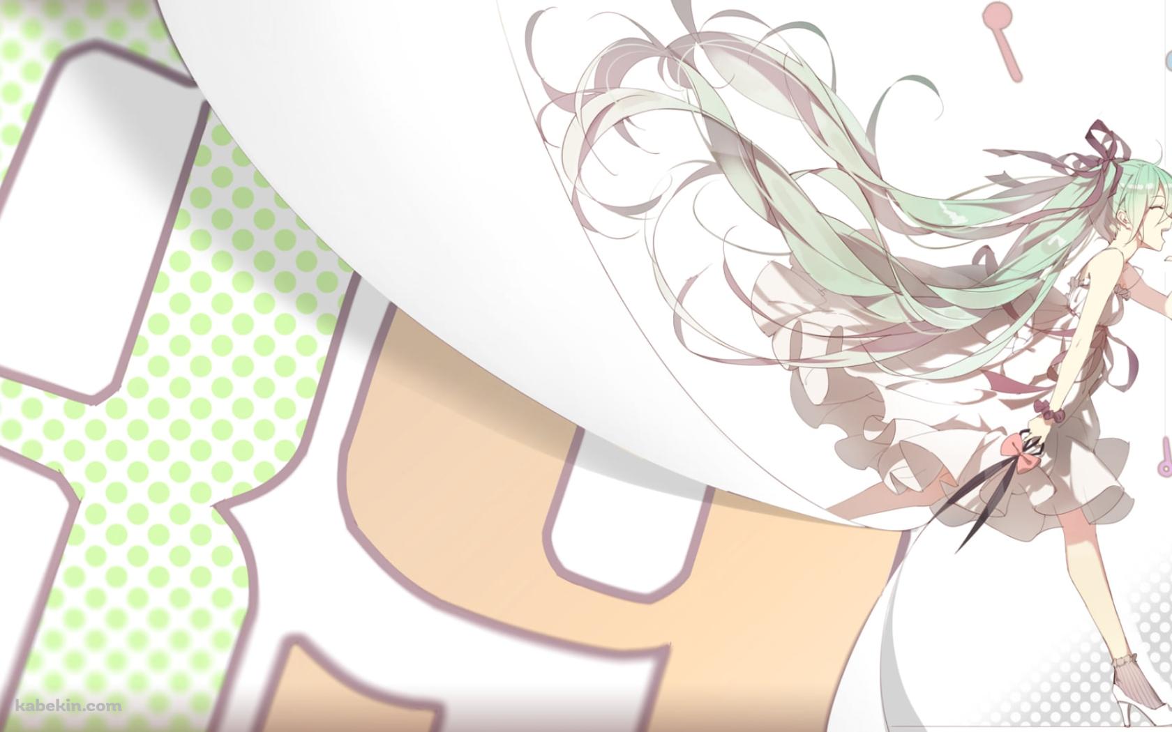走りながら歌を唄う初音ミク / ボカロ / ボーカロイドの壁紙(1680px x 1050px) 高画質 PC・デスクトップ用