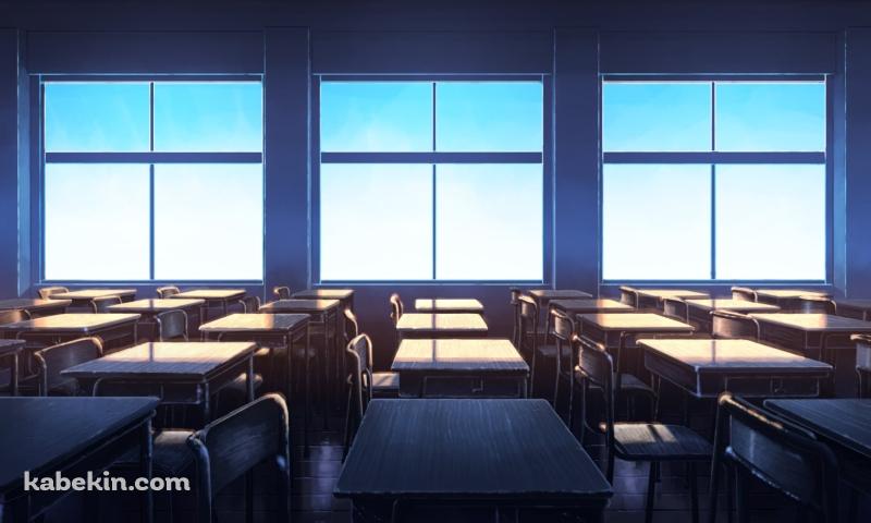 影のある教室と青空の壁紙(800px x 480px) 高画質 PC・デスクトップ用