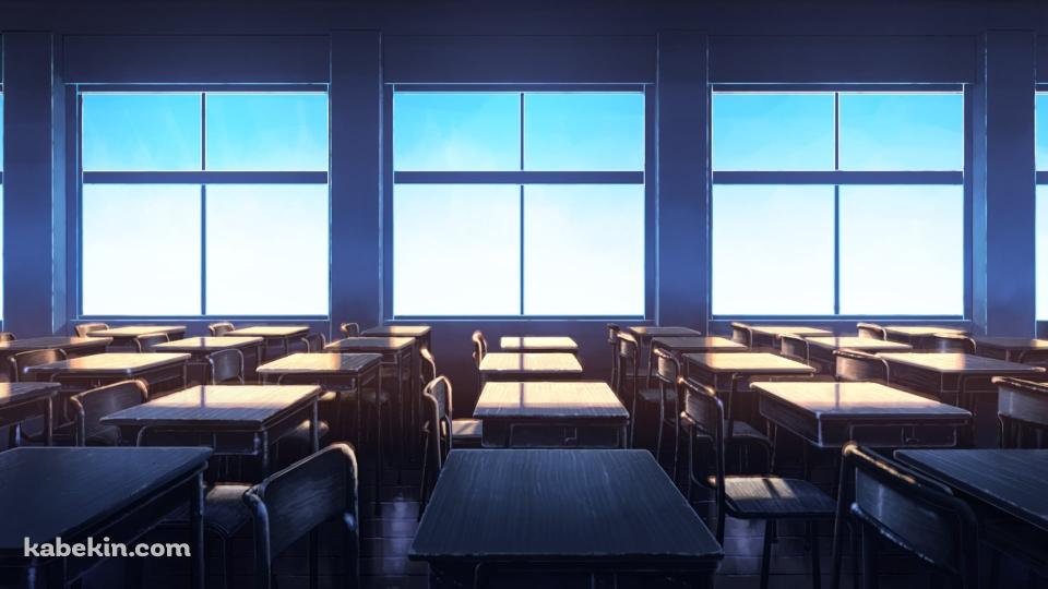 影のある教室と青空の壁紙(960px x 540px) 高画質 PC・デスクトップ用