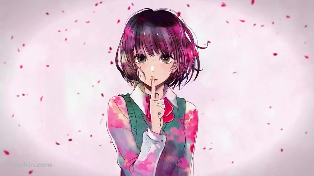 ナイショのポーズをする可愛い安楽岡 花火(やすおか はなび) / クズの本懐の壁紙(1051px x 591px) 高画質 PC・デスクトップ用